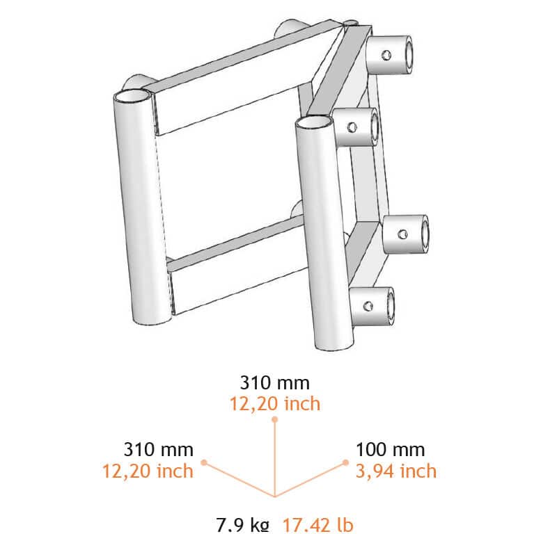 Lloguer Frontissa d'unió per a truss de 29cm